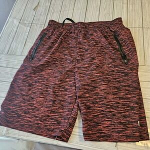 Cougar Sport Athletic Shorts Mens‎ Large Black & Orange Gym Fitness Performance